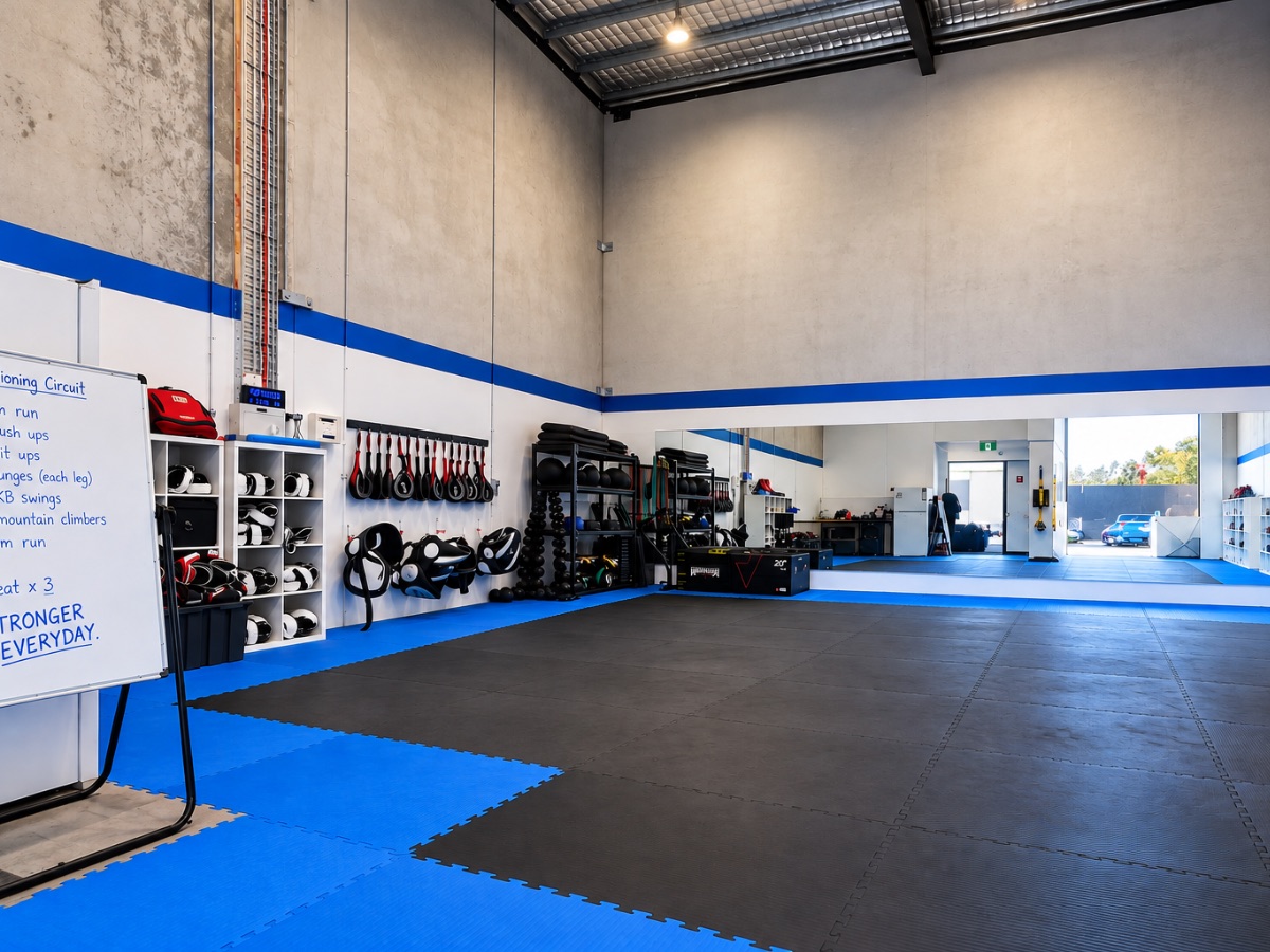 TKA Martial Arts equipment and bag area